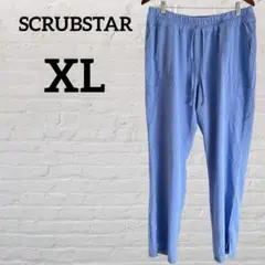 美品✨SCRUBSTAR【XL】ライトブルー パンツ ウエストゴム 大きいサイズ