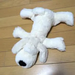 子犬のルーク ホワイト寝そべり くたくた ぬいぐるみ