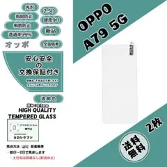 2枚【新品】OPPO A79 5G (CPH2557) ガラスフィルムd