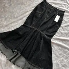 MISTREASSブラックデニムマーメイドロングスカート未使用品