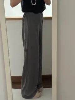 【特価】ZARA チャコールグレー フレアパンツ Mサイズ