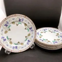 アビランド ❶BBプレート(スミレ柄)❷プレート(スミレ柄)❸ケーキサーバー 未使用品】リモージュ HAVILAND アビランド スミレ 長方形