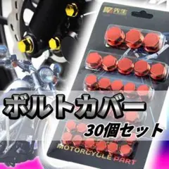 ボルトカバー キャップ メッキ ドレスアップ バイク ボルトキャップ 赤