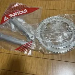 値下げ　サンツアー シュパーブプロ SUPERBE PROクランクセット SUNTOUR 「サンツアー」 SUPERBE PRO 48T 165mm NJS クランク