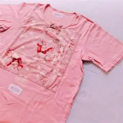 ピンクハウス◆ピンク×フラワープリント 半袖シャツ レディース M 0051