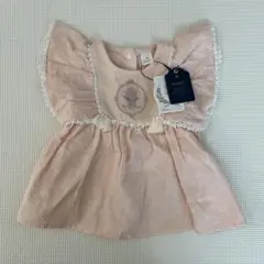 Cottoli ピンク フリル袖 シャツ 80cm