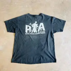 90s〜 PTA CCSN ブラック フェード ボロ 医学療法士 Tシャツ