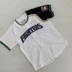 北海道日本ハムファイターズ 白 野球シャツ 半袖 Mサイズ スポンサー 糸井