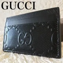 GUCCI グッチ GG エンボス レザー カードケース 名刺 定期 マルチ
