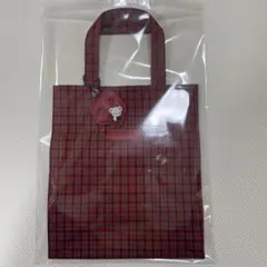 完売　新品 ファミリア　トートバッグ　縦型　大 赤チェック XF