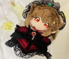 20cm ぬいぐるみ　無属性　ハンドメイド　服　赤魔女ワンピース　ゴスロリ風