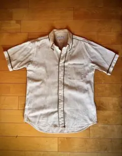 Cushman ベージュチェック半袖シャツ