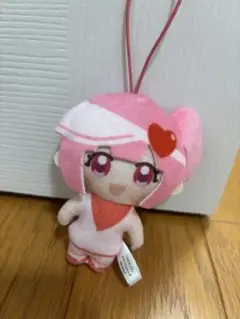 しゅごキャラかぶっこフレンズピンクの髪の女の子 ぬいぐるみマスコット
