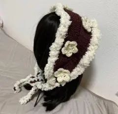 ハンドメイド　ヘッドドレス　イヤマフ　付け襟