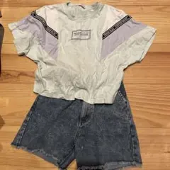 VIVIAN BLUE クロップドTシャツ 120