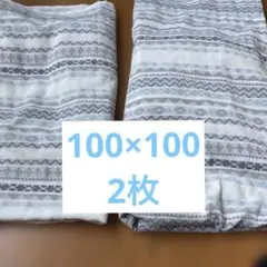 ニトリ　フォークロア柄カーテン　 １００×１００㎝ 2枚セット北欧柄