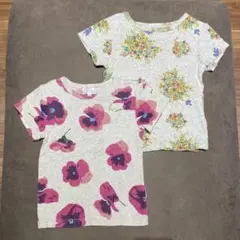 Hakka Kids すみれ柄 花柄 Tシャツ セット 100