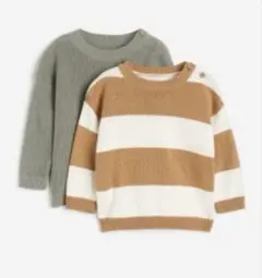 H&M エイチアンドエム　コットンセーター　セーター　ニット　ボーダー　キッズ