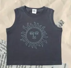 むくぞー　しまむら　mid mile 太陽刺繍タンクトップ 90