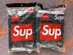 新品・未使用 ! 黒 SUPREME 2枚 Sサイズ ボクサーパンツx