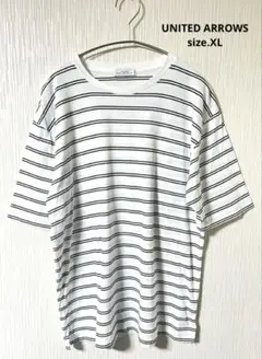 ユナイテッドアローズ　グリーンレーベルリラクシング　ボーダー　半袖Tシャツ　XL