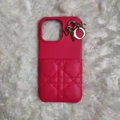 クリスチャンディオール iPhone12 ケース カナージュ ピンク 美品