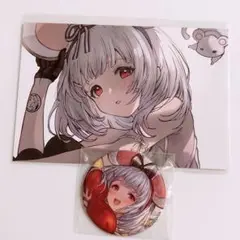 グラブル ビカラ ポストカード 缶バッジ セット