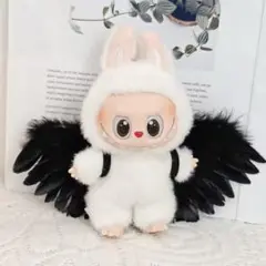 LABUBU 黒の羽根