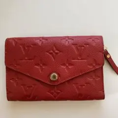 ルイビトン モノグラム アンプラント赤財布 美品❗️