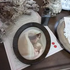 楕円形フレームと一輪挿しセット