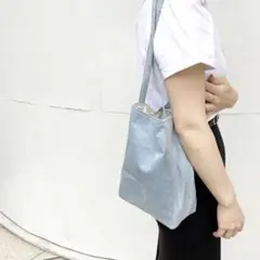 【ハンドメイド】ピッグスエード　ボックス型トートバッグ