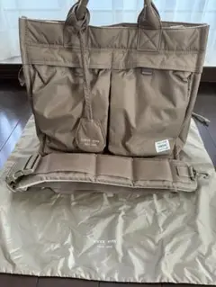 PORTER×HYKE コラボ　2WAY TOTE BAG サンドストーン