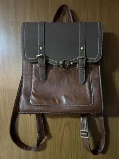 ブラウンレザーリュック