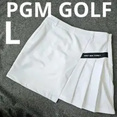 【PGMゴルフ】人気ロゴマーク×プリーツデザイン ストレッチゴルフスカートL