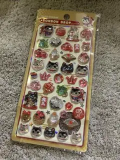 ボンボンドロップシール 和柄 縁起物