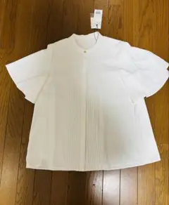 【未使用品・タグ付き】PLST ホワイト フレアスリーブ シャツ S