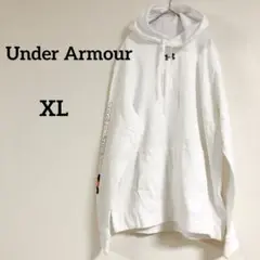 即購入OK✨Under Armour ホワイト【XL 】パーカー 裏起毛 白