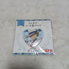 怪盗キッド　ジュエリーハート缶バッジ　名探偵コナンプラザ