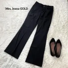 Mrs. Jeana. GOLD　フレアデニムパンツ　ジーンズ　黒　1795