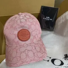 コーチ ベースボールキャップ ピンク