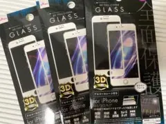 iPhone　保護シート　白　フレーム3枚