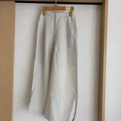 麻レーヨン レディースワイドパンツ