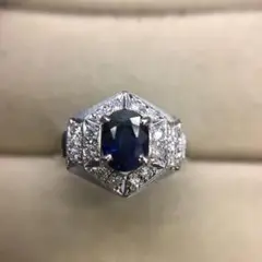 美品　Pt900 サファイアダイヤリング　指輪　10号
