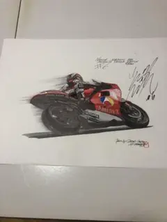 カワサキ KRT ZX-7RR イラスト 岡本正樹 レア カワサキ KRT ZX-7RR イラスト 岡本正樹 レア