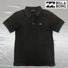 【BILLABONG】ビラボンの刺繍ロゴ入りポロシャツ（BLACK/Sサイズ）