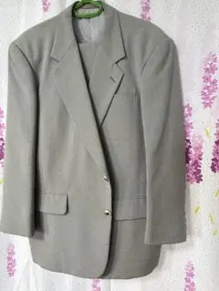 spaldingスーツ.グレー ビジネススーツ 春夏用