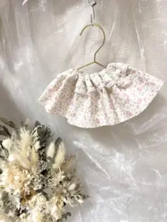 ペット用 小花柄スタイ リボン付き