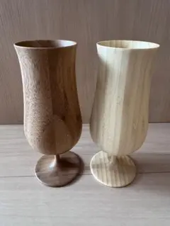 RIVERET ビアベッセルペア 未使用品 天然木製グラス 2個セット