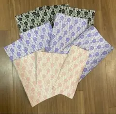 最終価格　花柄 豚革 レザークラフト　ピンク　ブラック　パープル　10枚セット