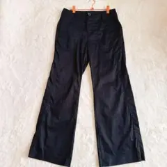 美品【アイ Ai】リネン コットン 美シルエット ストレッチ ワイドパンツ64